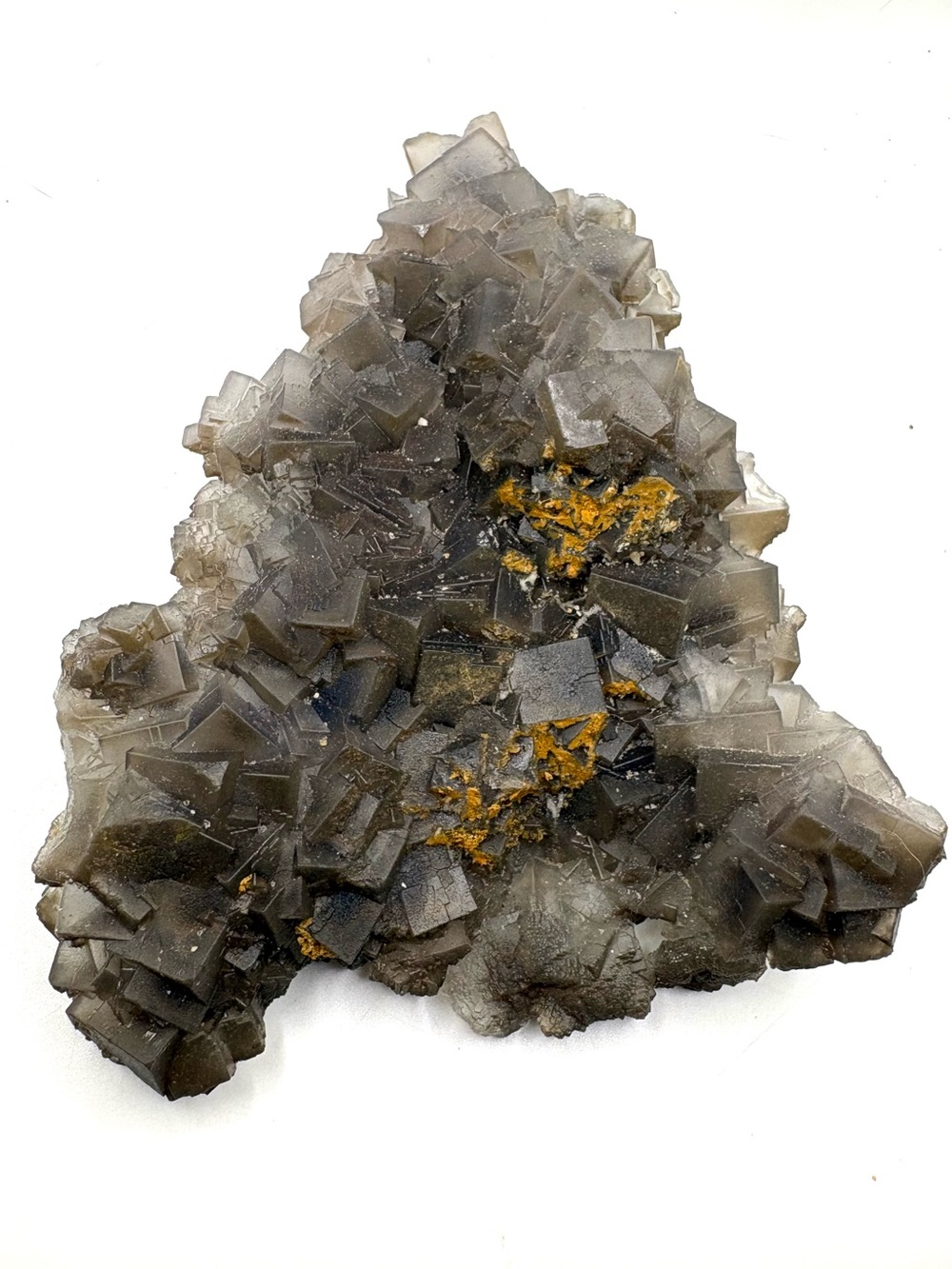 Raw Phantom Cubic Fluorite Crystal Mineral Specimen